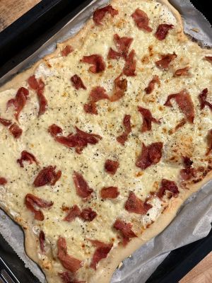 Recette Flammekueche gratinée