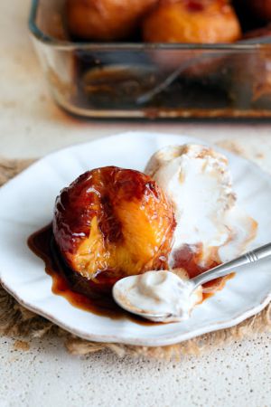 Recette Pêches rôties