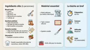 Recette Bûche Noël chocolat blanc noisette inratable