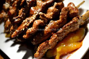 Recette Brochettes D'Aiguillettes De Canard Teriyaki Sur Mangue