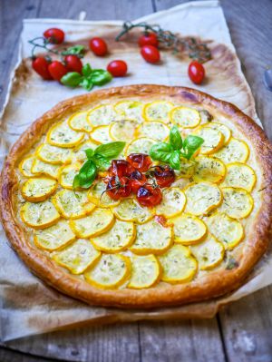 Recette Tarte courgettes moutarde