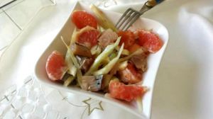 Recette Salade fenouil - pamplemousse - maquereau