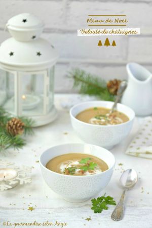 Recette Velouté de châtaignes #Noël #vegan #glutenfree