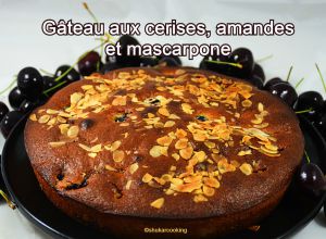 Recette Gâteau aux cerises, amandes et mascarpone