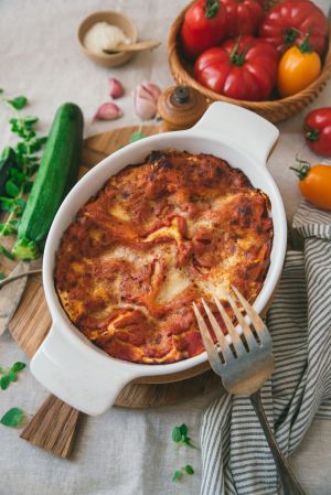 Recette Lasagne courgette-ricotta et sauce tomate