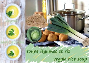 Recette Soupe de riz aux légumes – vegan – sans gluten