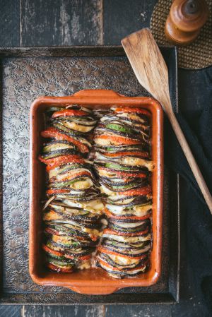 Recette Tian de légumes et mozzarella