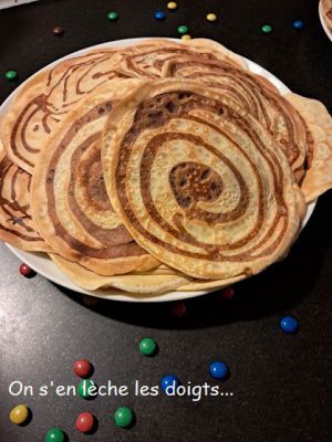 Recette Chandeleur 2025, recette de crêpes tourbillon à la pâte à tartiner