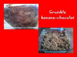 Recette Crumble banane chocolat