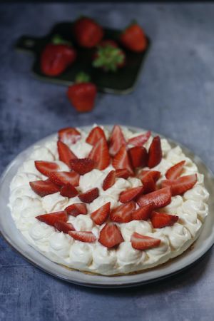 Recette Sablé aux fraises et crème vanille