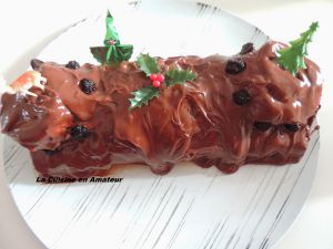 Recette Bûche chocolat, griottes et mascarpone