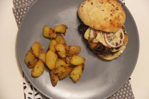 Recette Burgers aux röstis de vitelotte et champignons