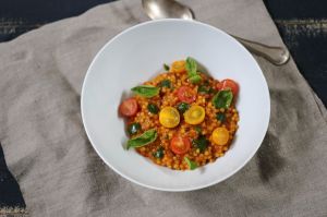 Recette Risotto de fregola sarda à la tomate