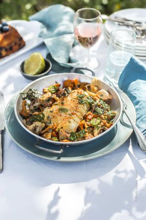 Recette Cabillaud aux champignons des bois : élégance  saisonnière