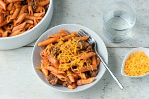 Recette Penne au boeuf haché à la mexicaine