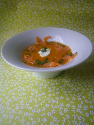 Recette Soupe carottes fenouil et saumon fumé