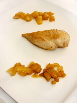 Recette Escalope de poulet au fenouil et aux fruits confits