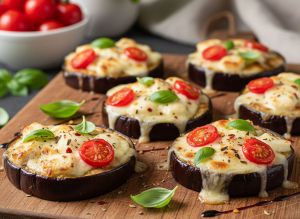 Recette Mini pizzas d’aubergines sans pâte : recette facile et légère