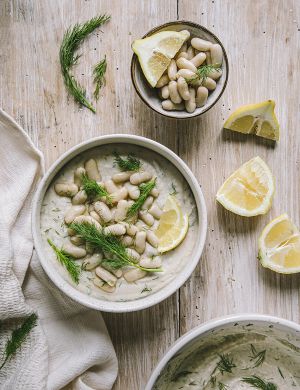 Recette Crème de haricots blancs à l'aneth et au citron