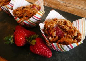 Recette Muffins aux fraises (vegan- sans gluten)