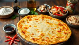 Recette Pancake Coréen : fruits de Mer et Légumes