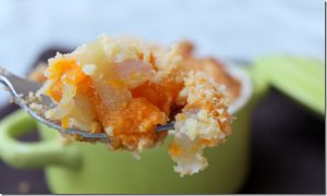 Recette Crumble de patate douce et carotte