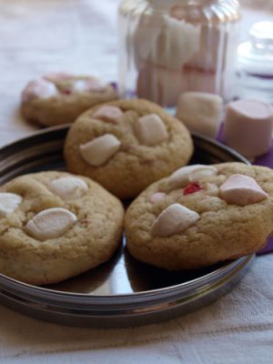 Recette Cookies aux Chamallows et petits Fruits rouges