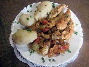 Recette Aiguillettes de poulet au fenouil et topinanbours