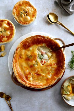 Recette Cassolette de poisson en croûte feuilletée