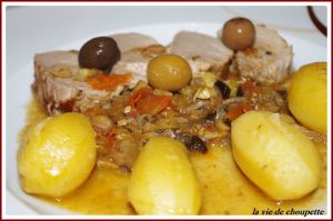 Recette Filet mignon de porc aux olives facon tajine