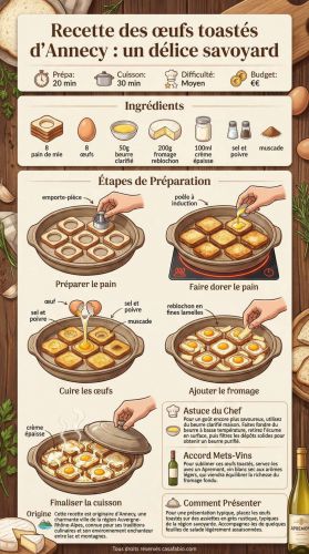 Recette Des œufs toastés d’Annecy : un délice savoyard