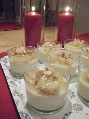 Recette Panna cotta à la vanille, poires à la fève tonka: un dessert pour Noël