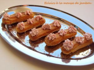 Recette Eclairs à la crème de jambon