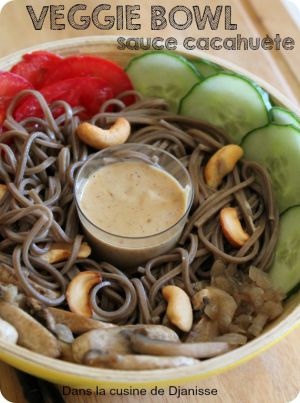 Recette Veggie bowl, sauce cacahuète {sans gluten} – #Vegan