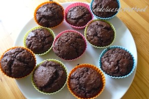 Recette Muffins au chocolat et coeur chocolaté