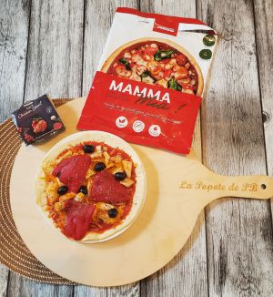 Recette Pizza poulet, poivron et cheddar