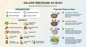 Recette Salade bressane au bleu : facile et gourmande