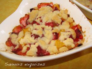Recette Crumble fraises-mangue