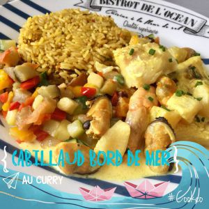 Recette Cabillaud  au curry (  cookeo )