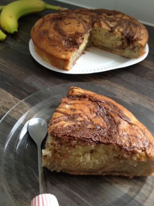 Recette Gâteau à la banane et pâte à tartiner