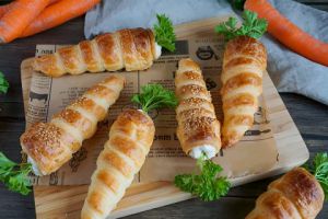 Recette Carottes feuilletées à la crème de saumon