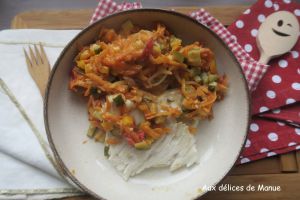 Recette Dos de cabillaud aux petits légumes à la sauce moutardée -Light