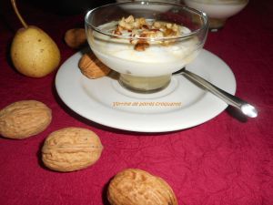 Recette Verrine de poires croquante