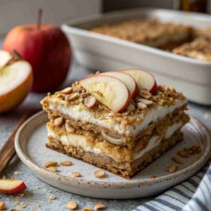 Recette No Bake Oatmeal Apple Pie Lasagna – Healthy Dessert Layers