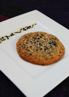 Recette Petit côté croustillant – Cookies miel, sésame et chocolat