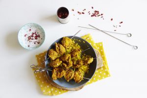 Recette Spécialité d’Iran : jujeh kabab  ou brochettes végétales au citron et safran