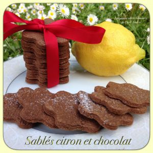 Recette Sablés citron et  chocolat