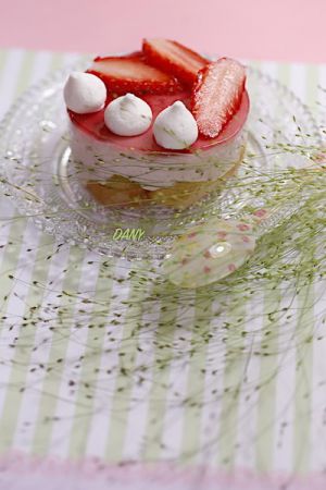 Recette Entremets au yaourt et aux fraises