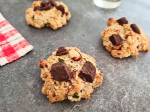 Recette Cookies vegan chocolat noisette courgette