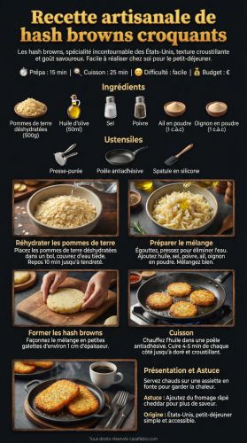 Recette Artisanale de hash browns croquants
